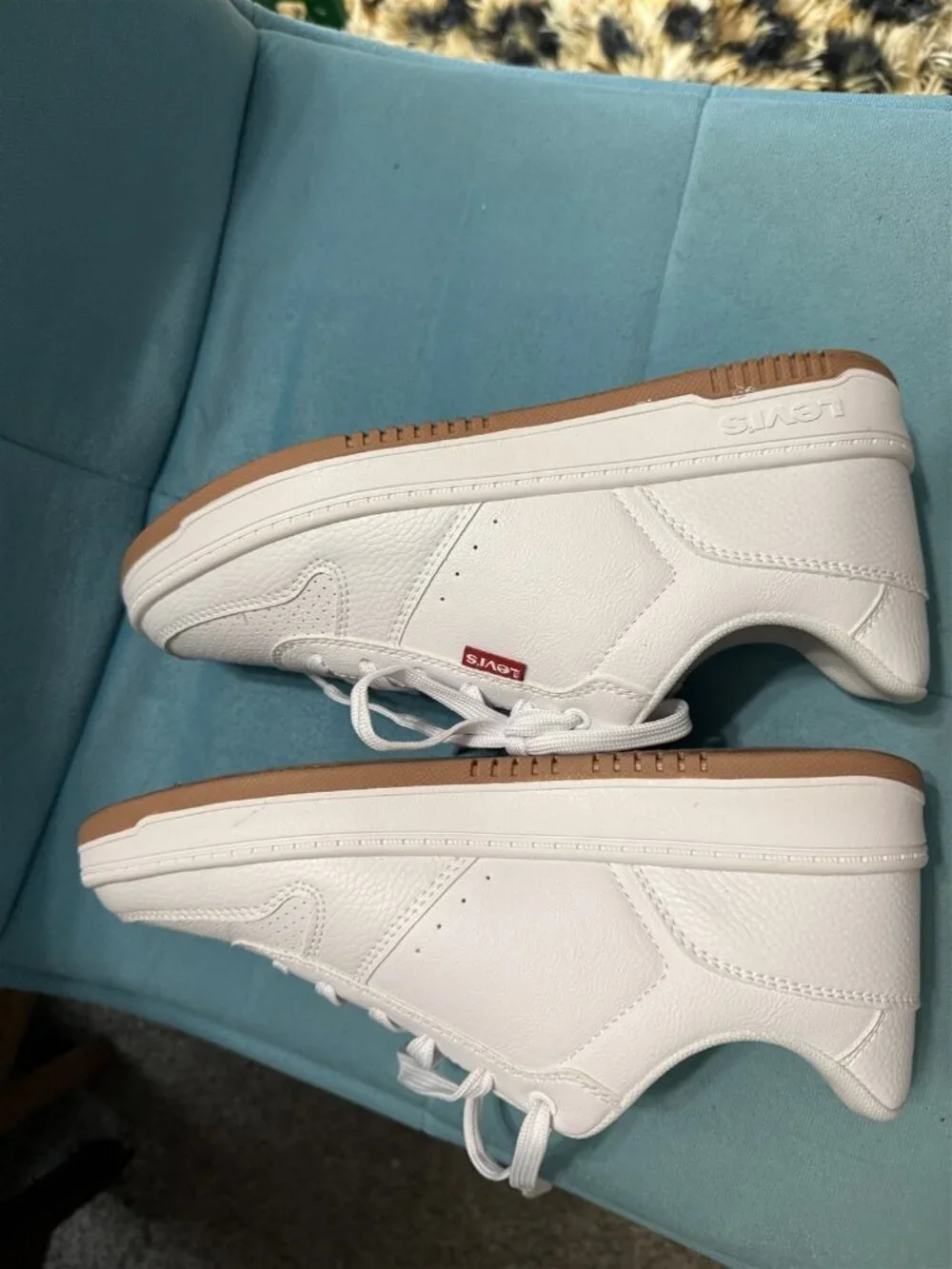 Levi's Drive Lo Mens Casual Sneakers White/Gum 7M White 500-13490